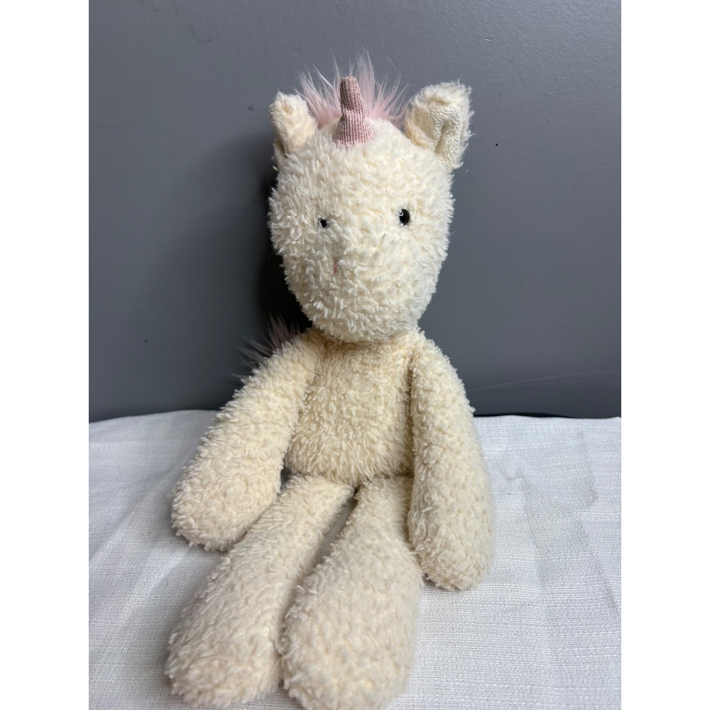 Aurora World Cream Sherpa Unicorn Plush Pink Shimmer Horn Stuffed Animal